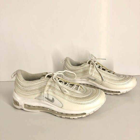 Nike Air Max 97 Cream‎ White Unisex Sneakers Runners M7 W8.5 - Picture 1 of 11